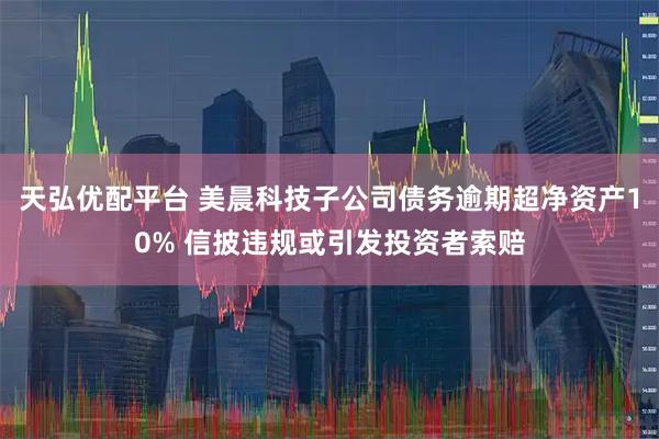 天弘优配平台 美晨科技子公司债务逾期超净资产10% 信披违规或引发投资者索赔